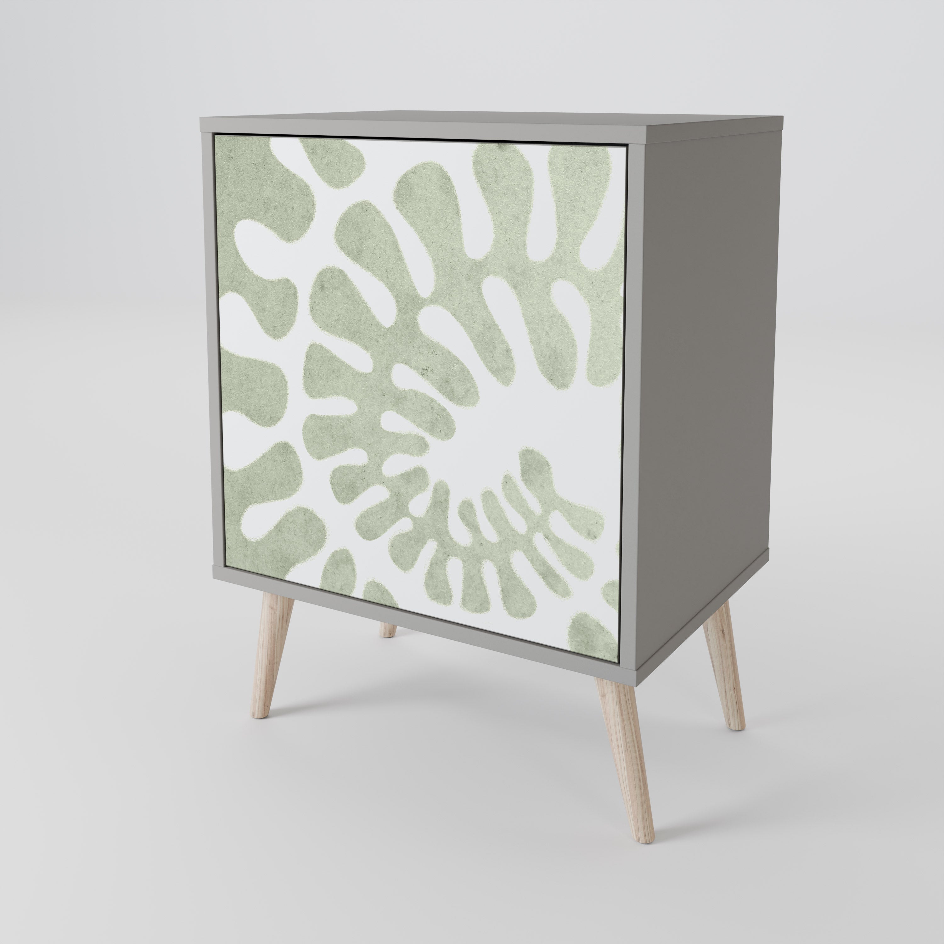 HELIX DANCE 1-Door Sideboard in Grey Finish