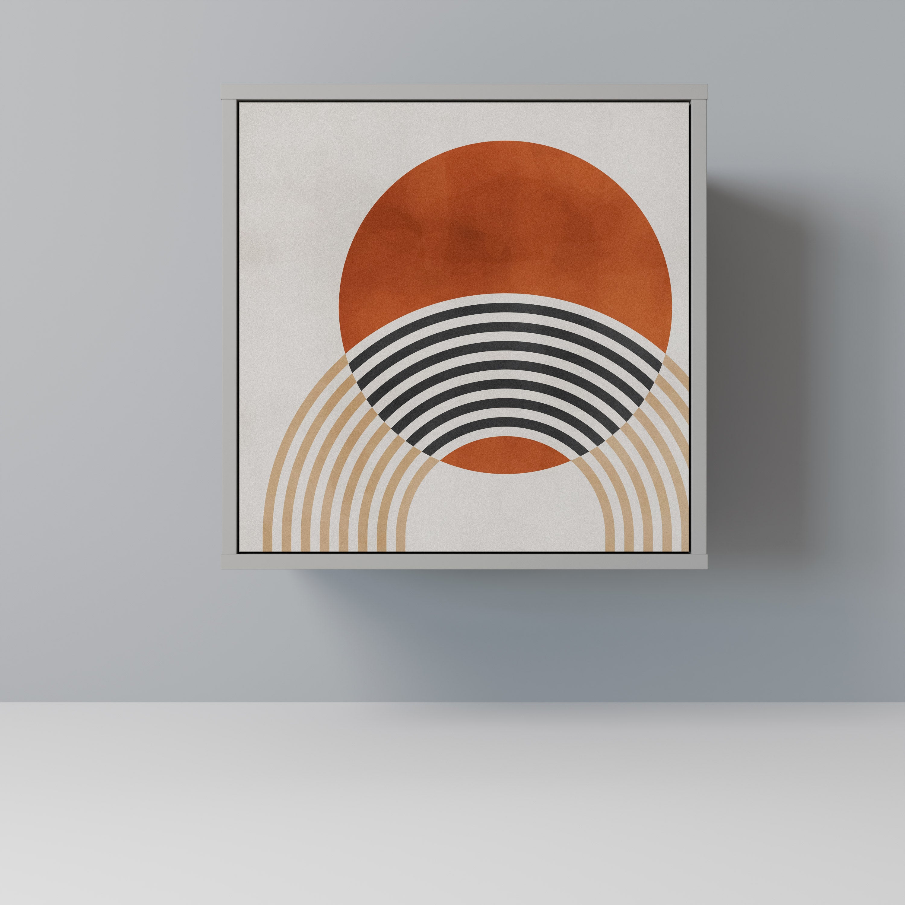 SPACE AROUND 1-Door Sideboard in Grey Finish