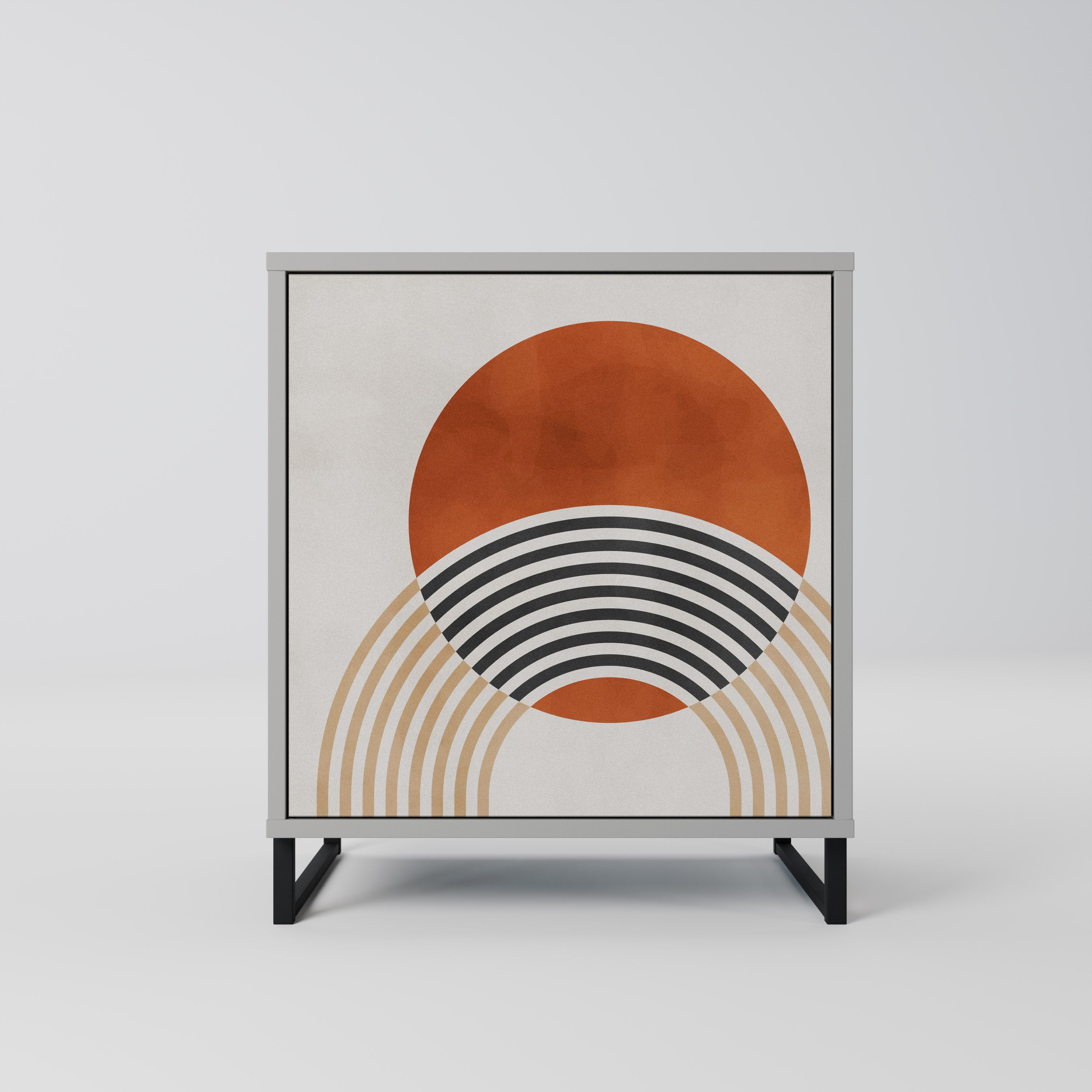 SPACE AROUND 1-Door Sideboard in Grey Finish