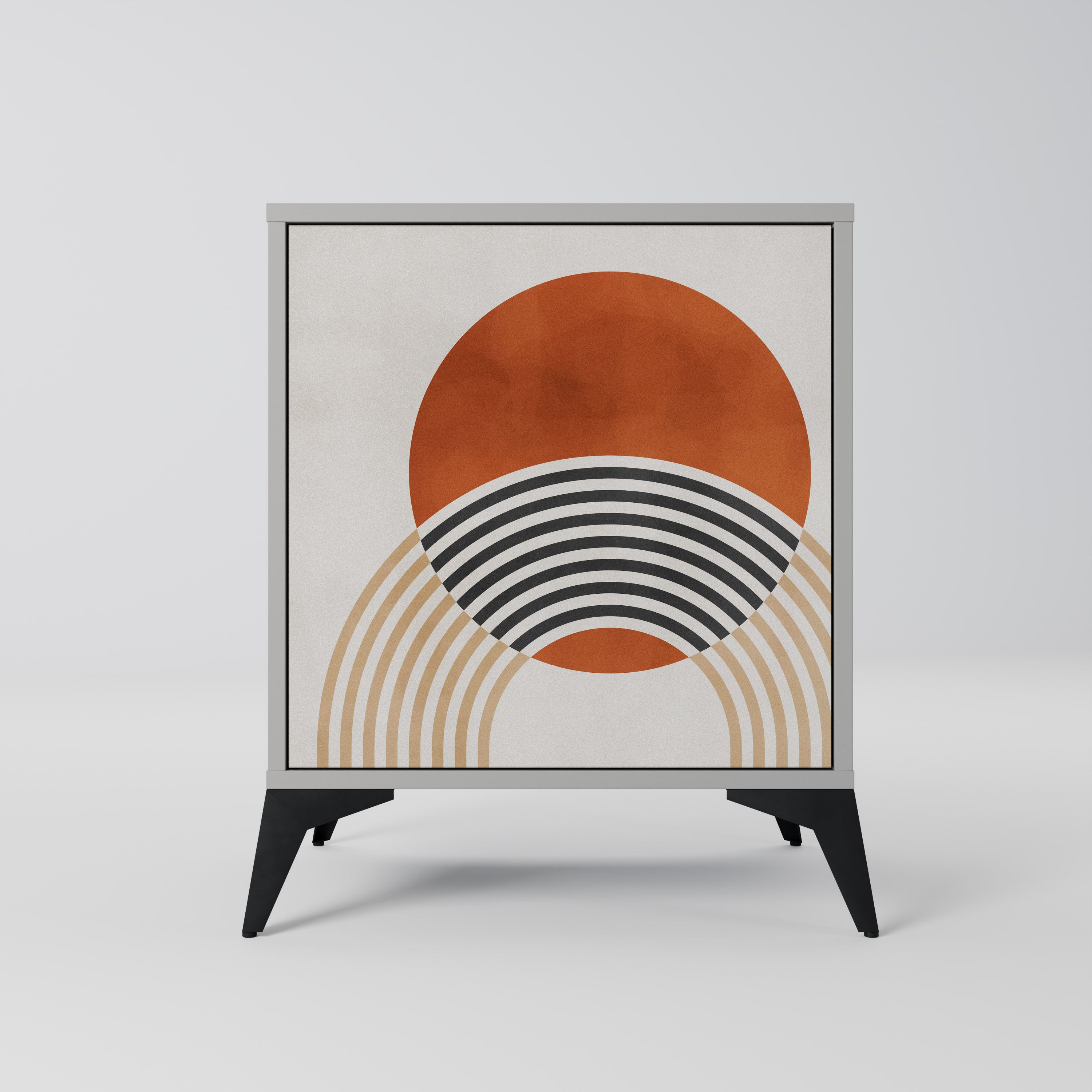 SPACE AROUND 1-Door Sideboard in Grey Finish