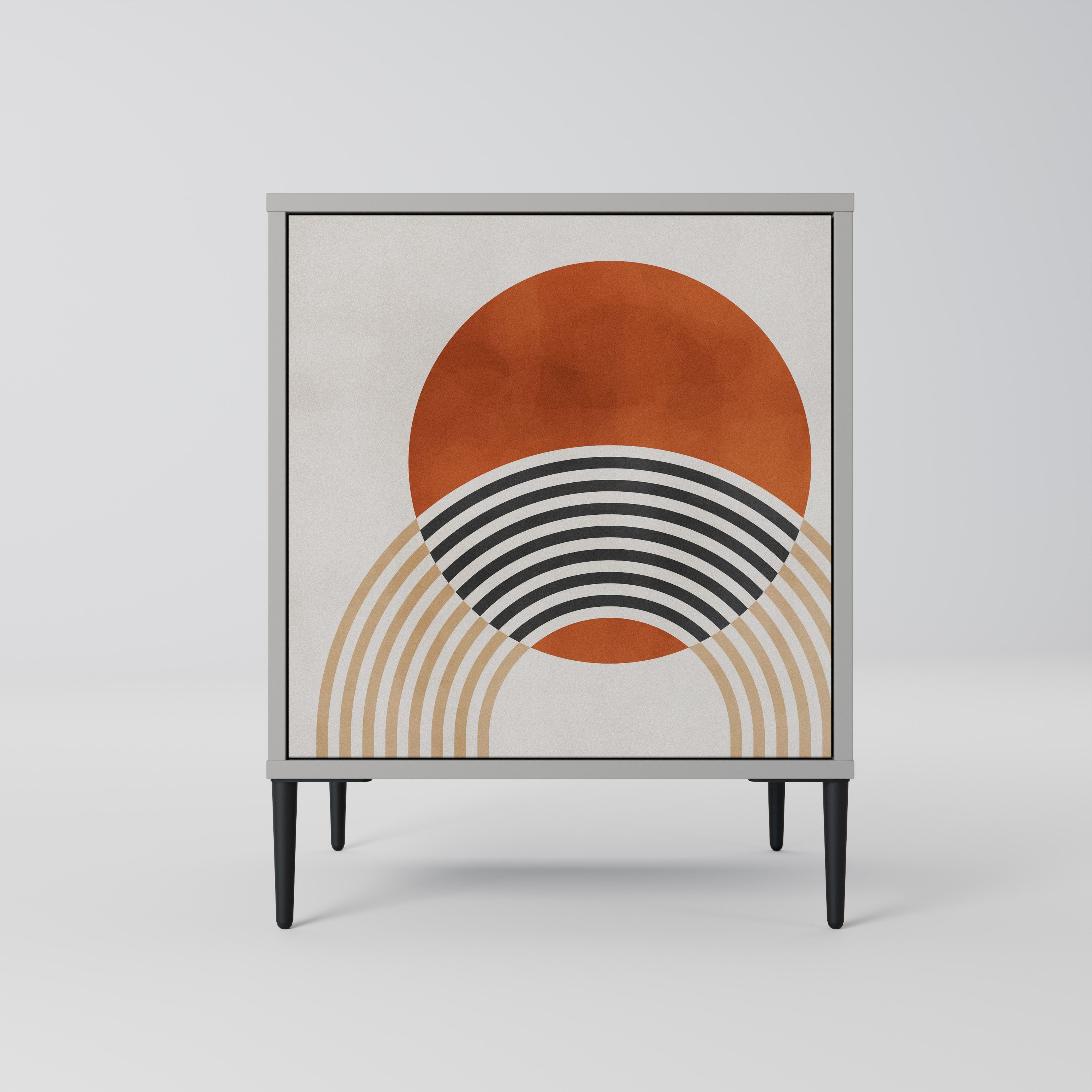 SPACE AROUND 1-Door Sideboard in Grey Finish