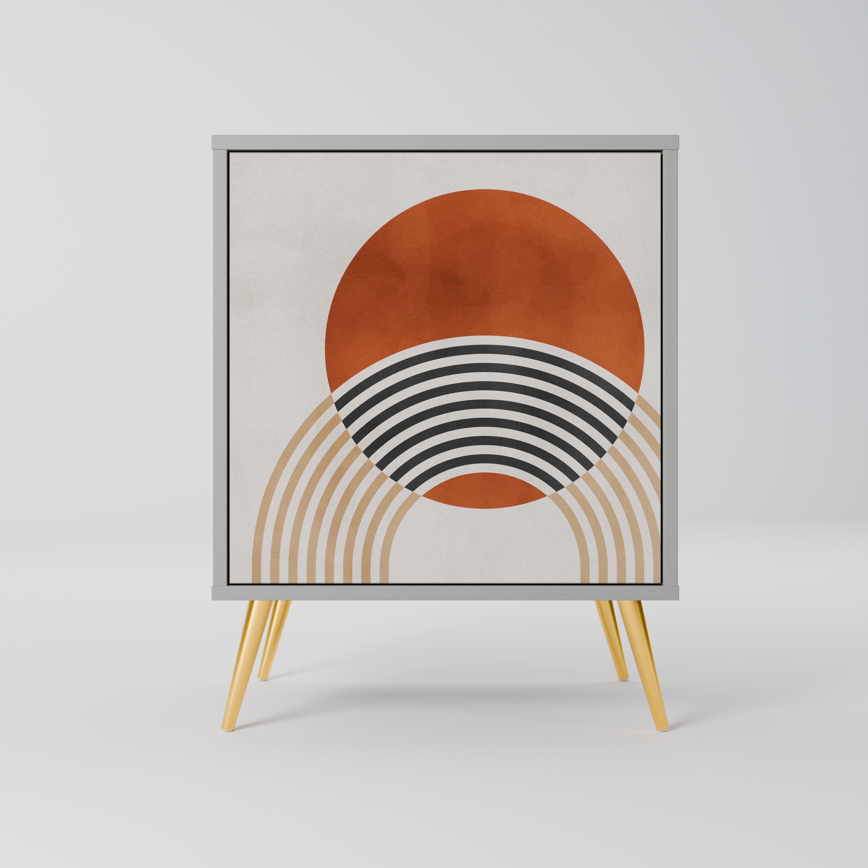 SPACE AROUND 1-Door Sideboard in Grey Finish