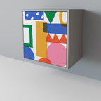 GEOMETRIC GLIMMER Sideboard mit 1 Tür in Grau