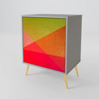 VIVID GEOMETRY 1-Door Sideboard in Grey Finish