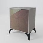 BEIGE GEOMETRY 1-Door Sideboard in Grey Finish
