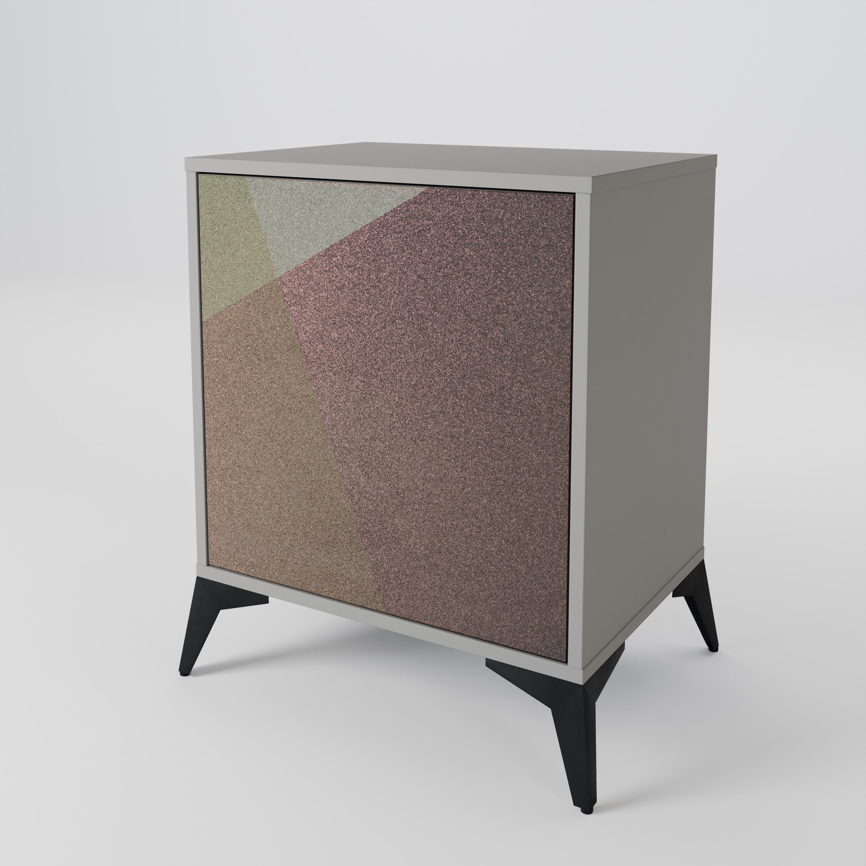 BEIGE GEOMETRY 1-Door Sideboard
