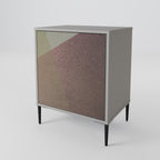 BEIGE GEOMETRY 1-Door Sideboard in Grey Finish