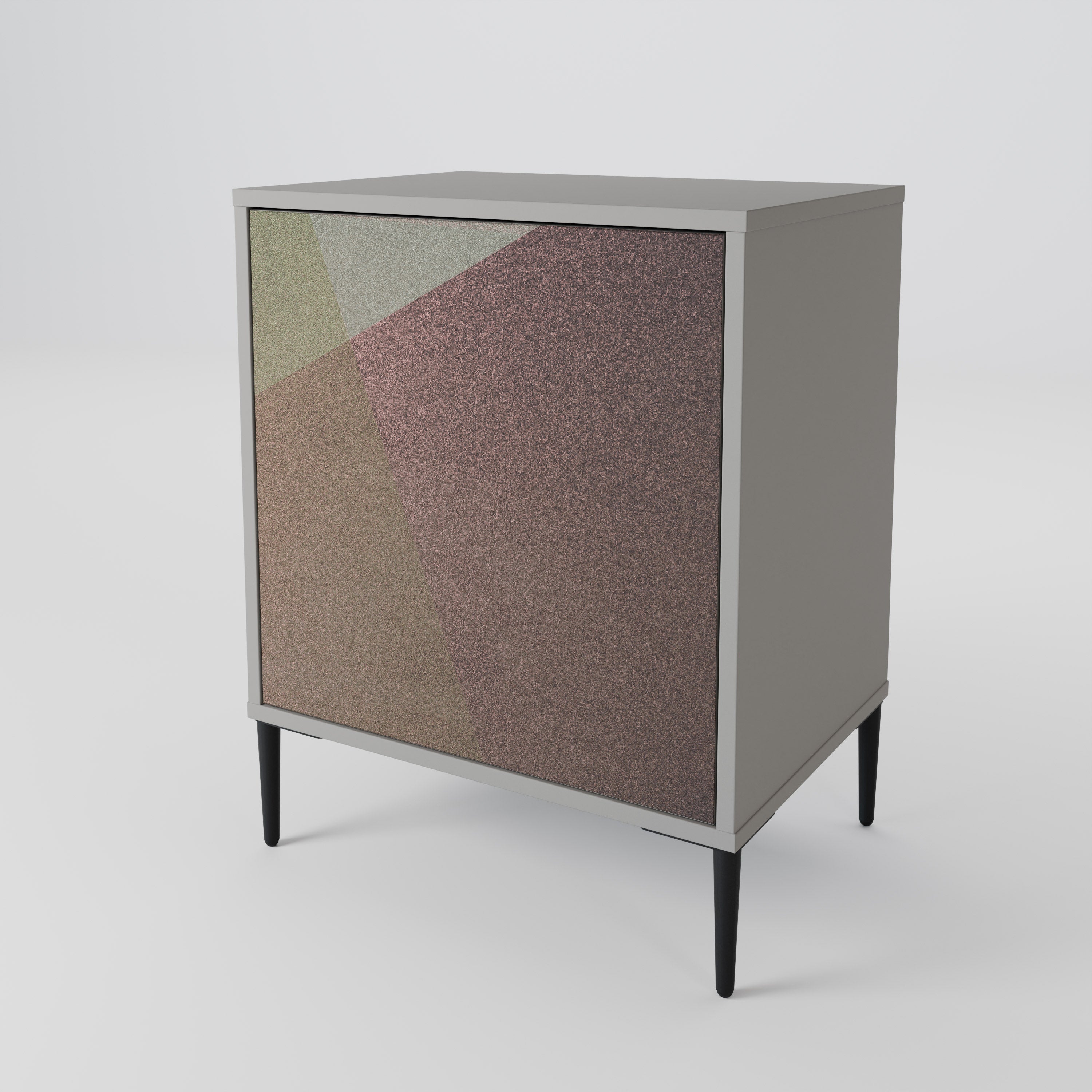 BEIGE GEOMETRY 1-Door Sideboard