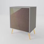 BEIGE GEOMETRY 1-Door Sideboard in Grey Finish