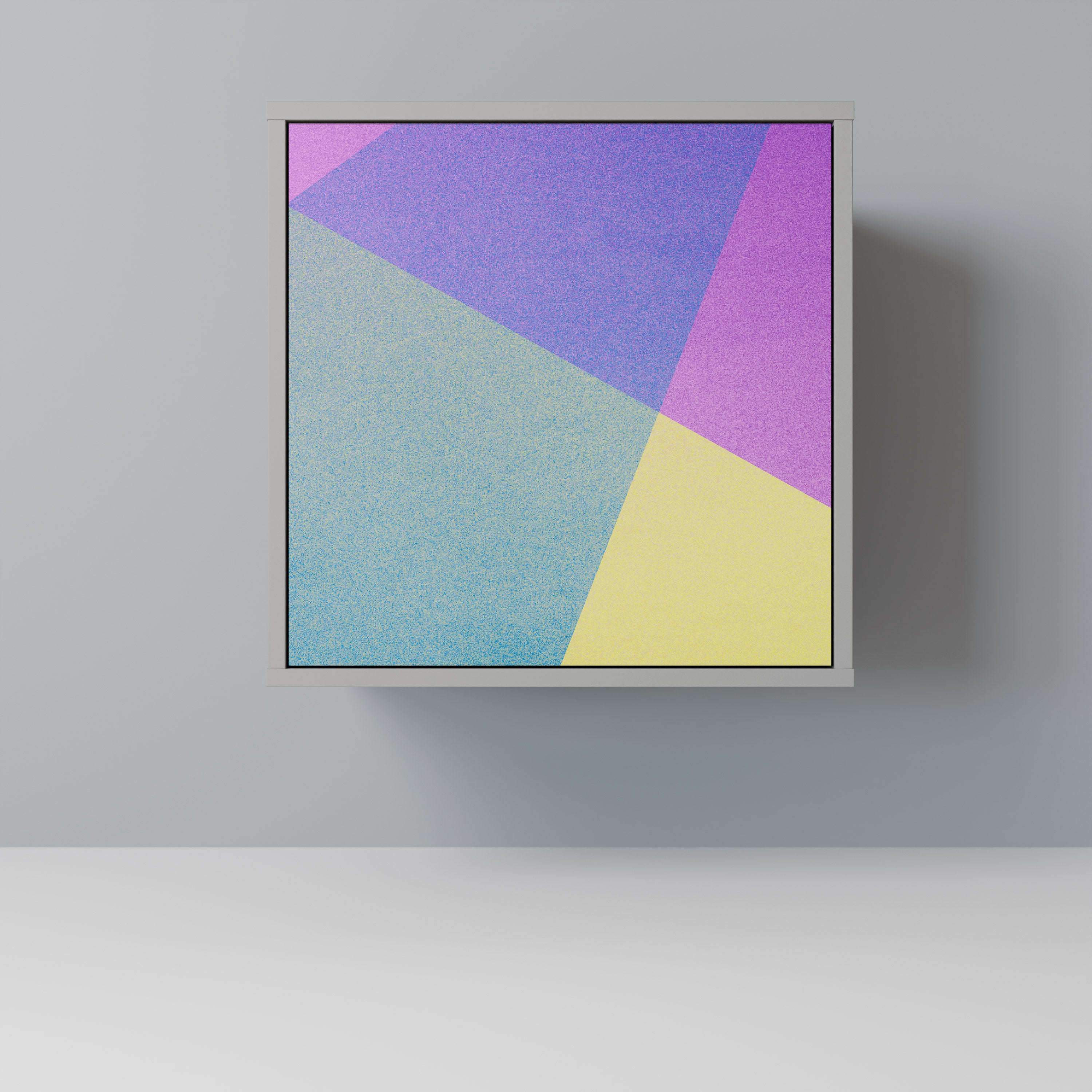 BRIGHT GEOMETRY 1-Door Sideboard in Grey Finish