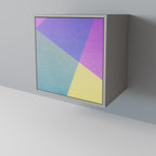 BRIGHT GEOMETRY 1-Door Sideboard in Grey Finish