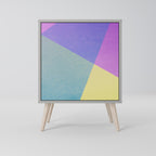 BRIGHT GEOMETRY 1-Door Sideboard in Grey Finish