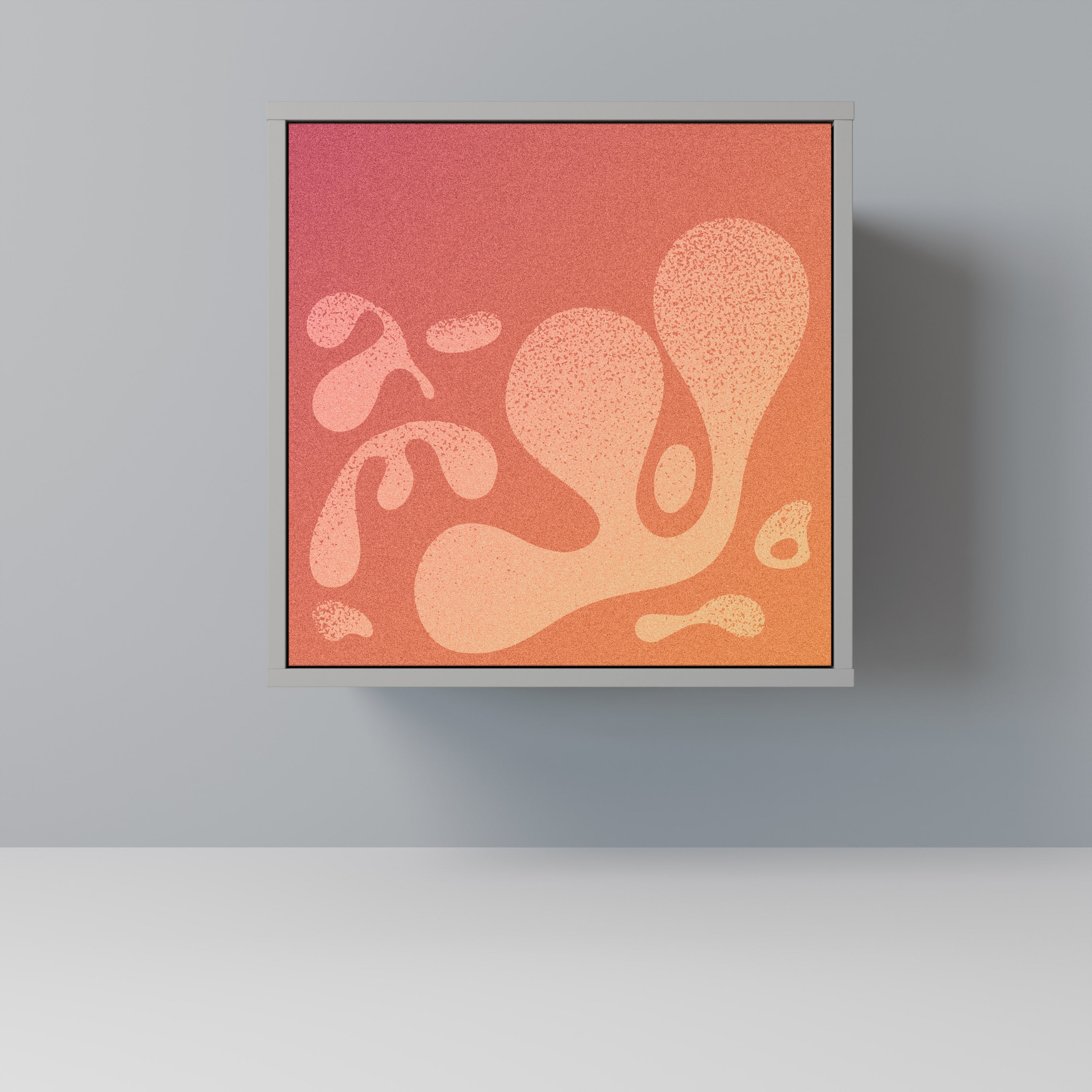 IRREGULAR PINK 1-Door Sideboard in Grey Finish