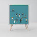 COLLECTIVE STREAM Sideboard mit 1 Tür in Grau