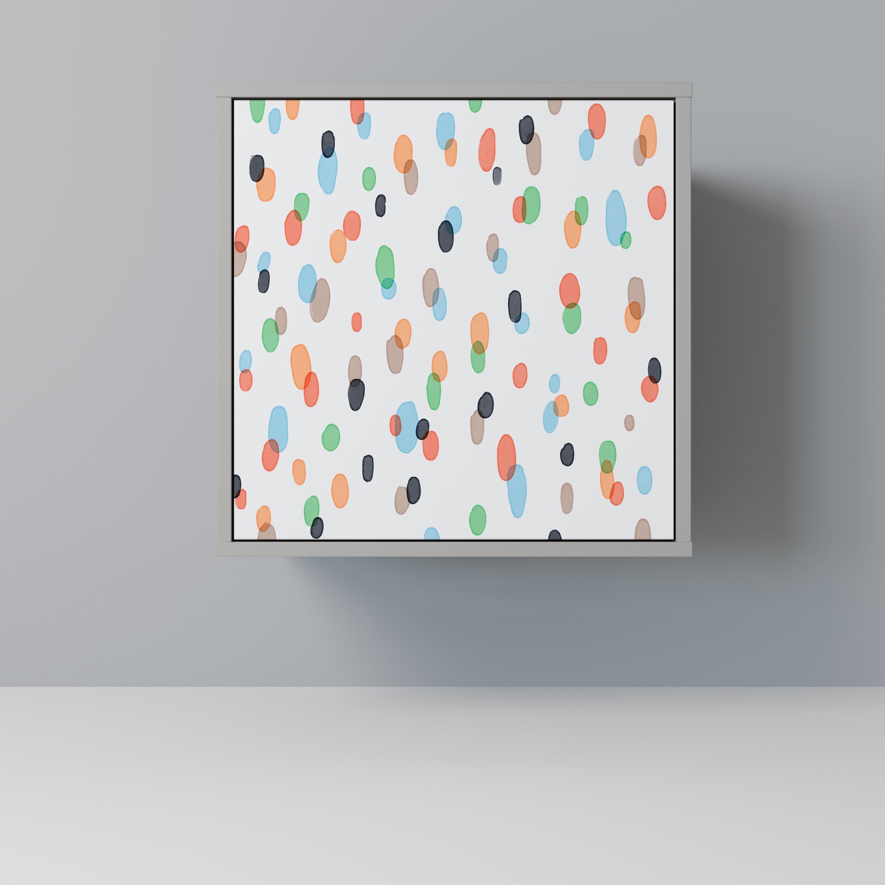 ENERGETIC SPOTS 1-Door Sideboard in Grey Finish