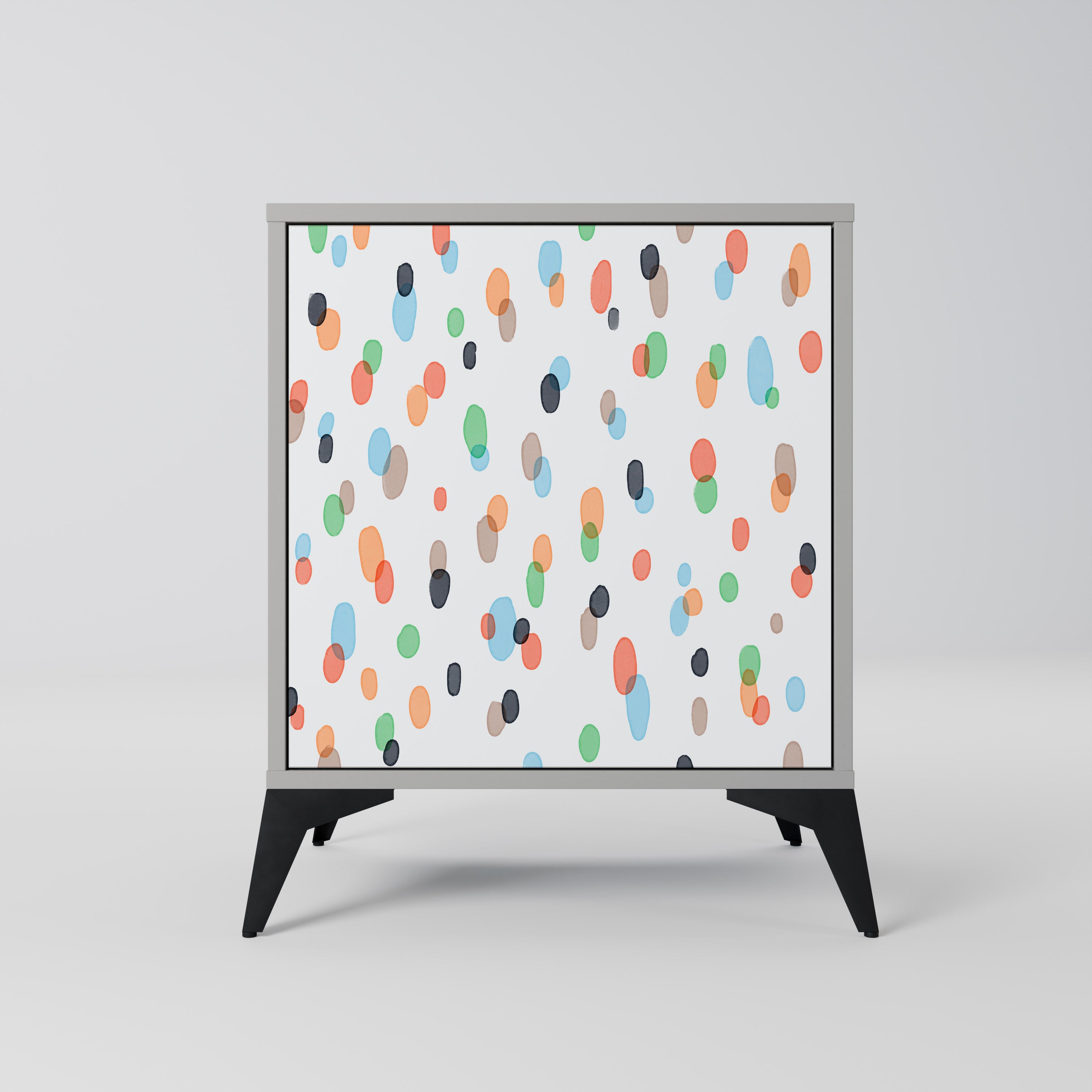 ENERGETIC SPOTS 1-Door Sideboard in Grey Finish