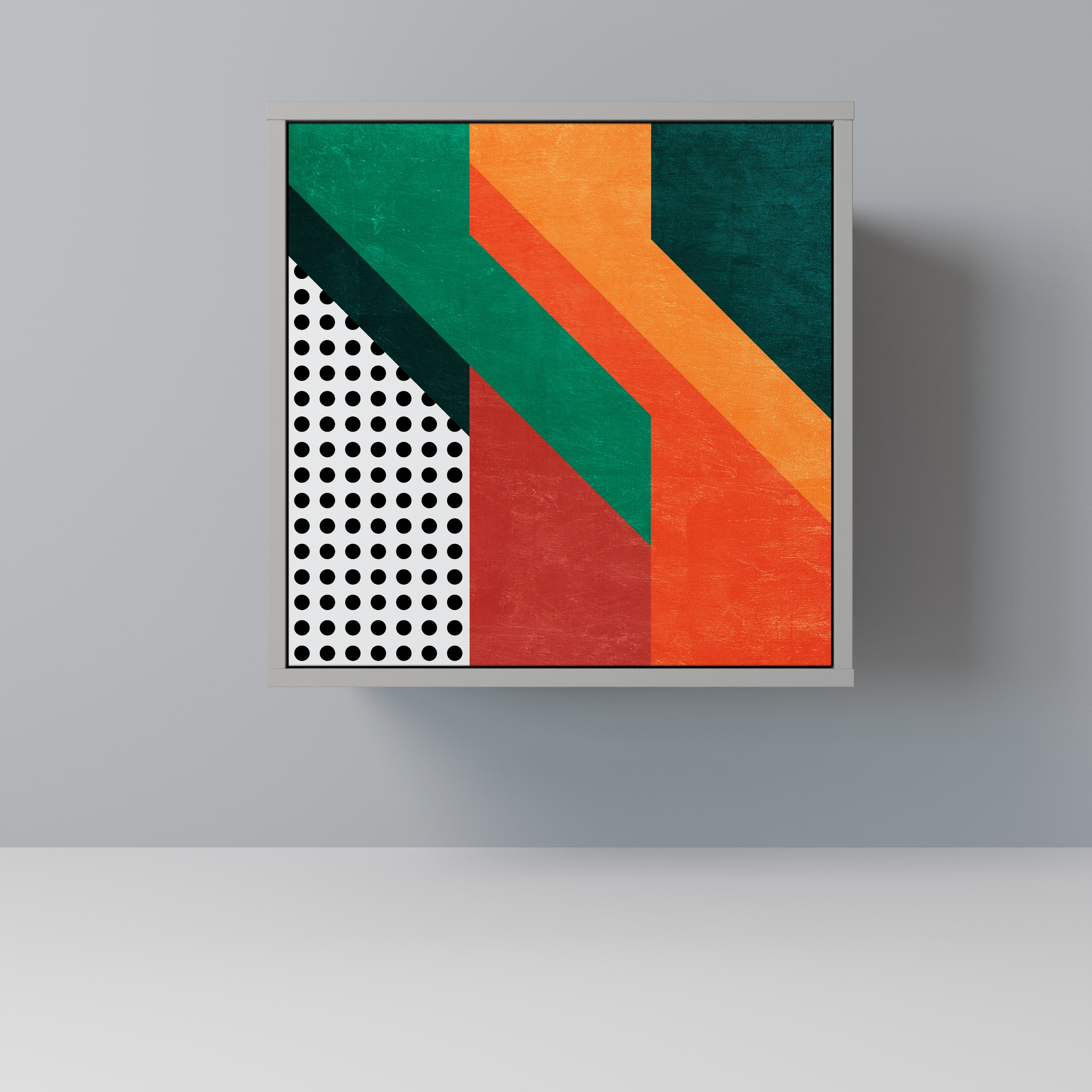 MAKESHIFT ARTISTRY 1-Door Sideboard in Grey Finish