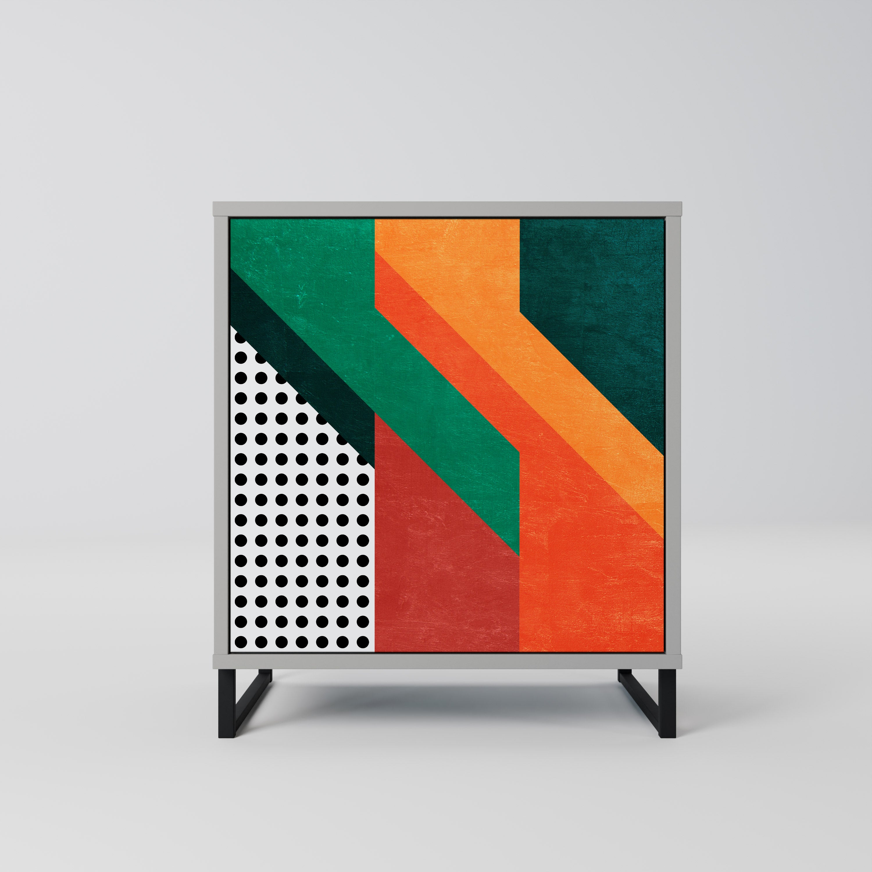 MAKESHIFT ARTISTRY 1-Door Sideboard in Grey Finish