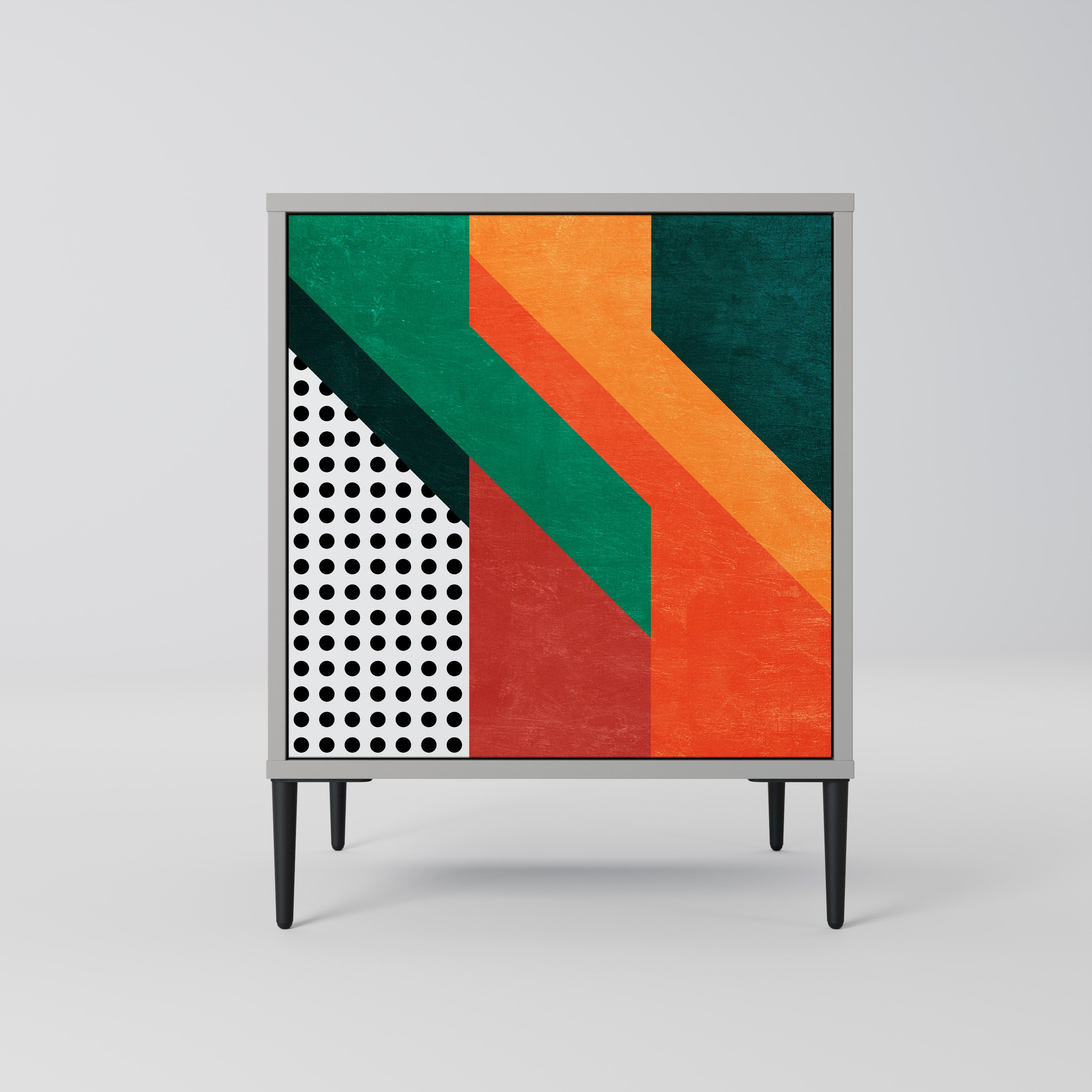 MAKESHIFT ARTISTRY 1-Door Sideboard in Grey Finish