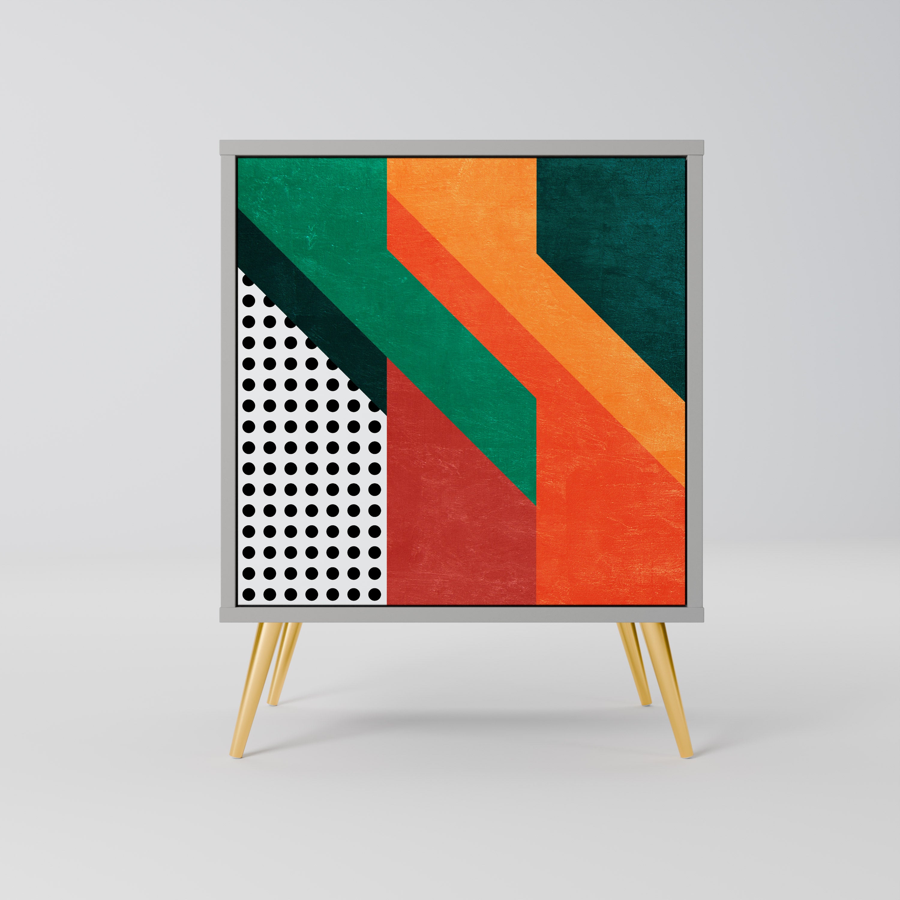 MAKESHIFT ARTISTRY 1-Door Sideboard in Grey Finish