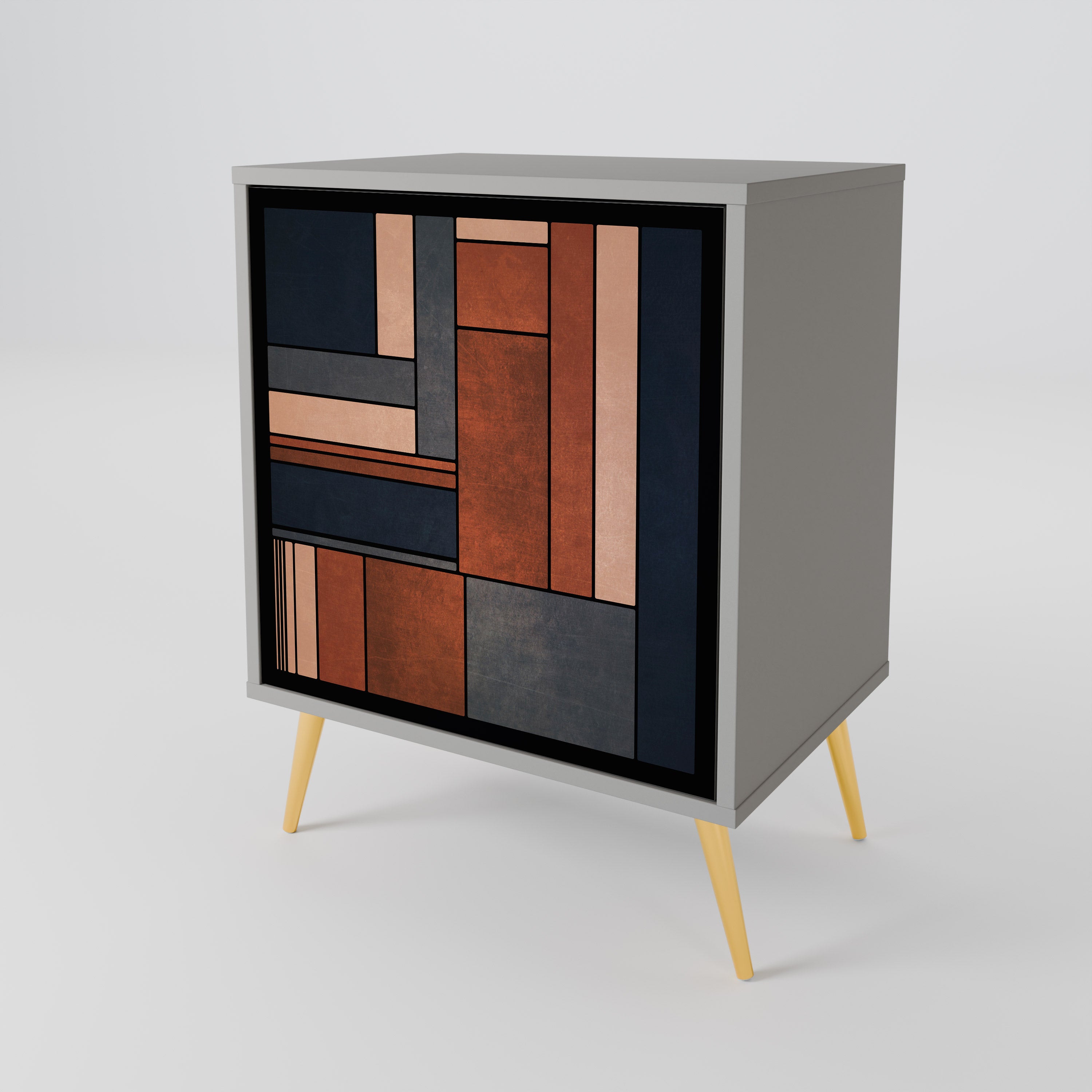 INTREPID FORMATION 1-Door Sideboard in Grey Finish