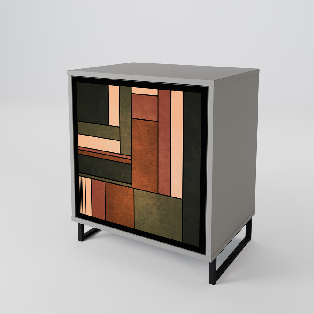 FIGURES OF NATURE Sideboard mit 1 Tür in Grau