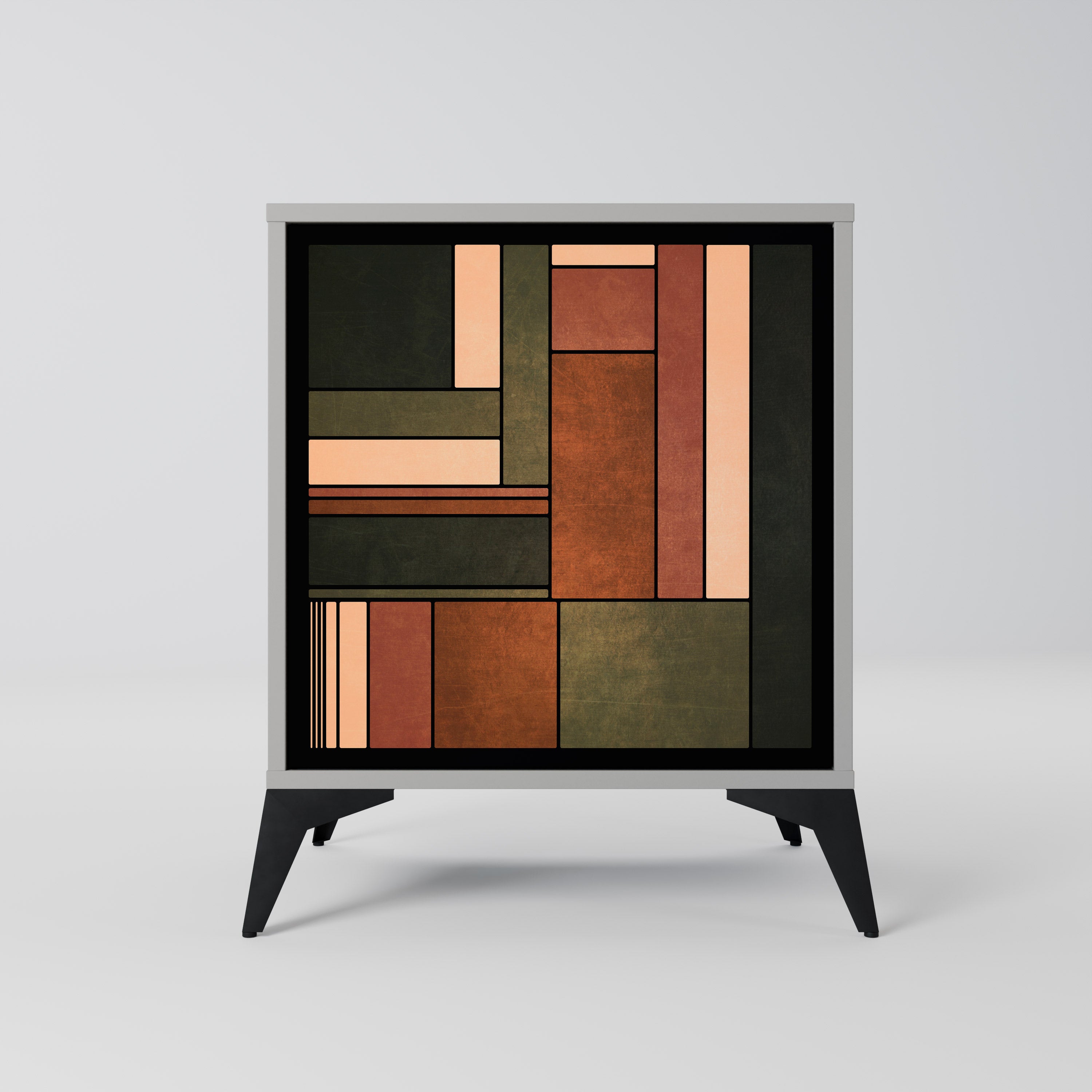 FIGURES OF NATURE 1-Door Sideboard in Grey Finish