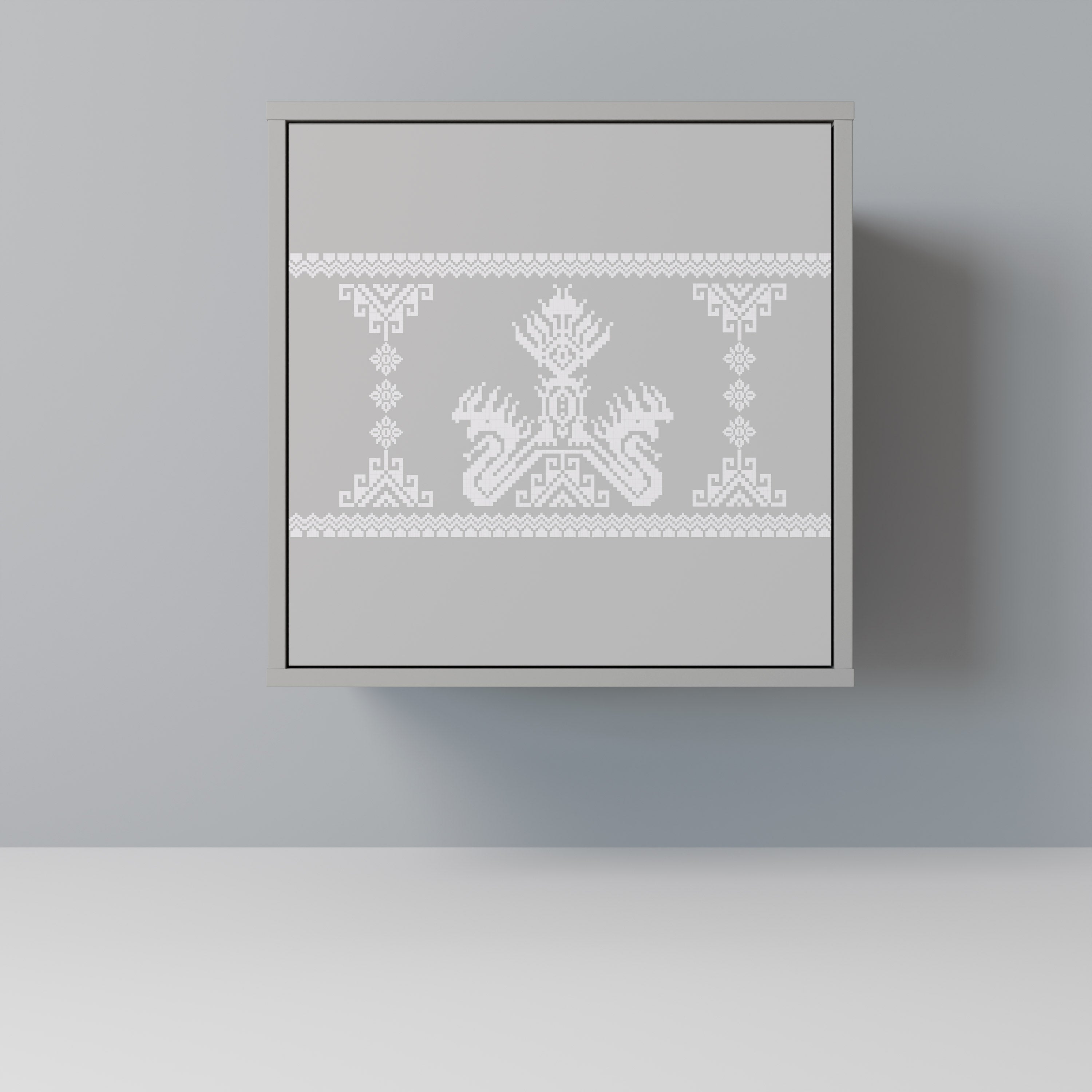 THAI GRAY 1-Door Sideboard in Grey Finish