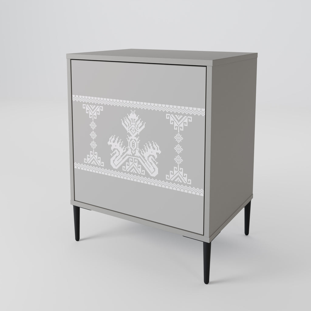 THAI GRAY Sideboard mit 1 Tür in Grau