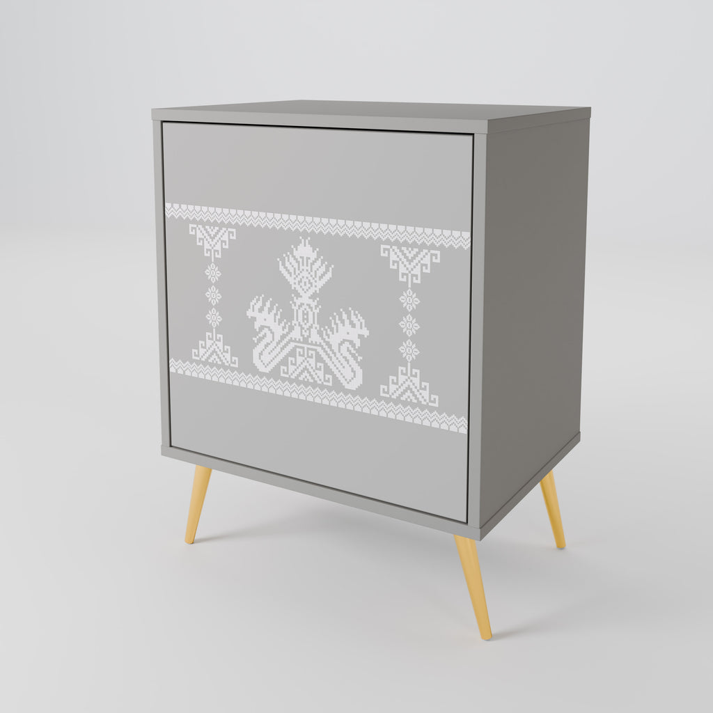 THAI GRAY Sideboard mit 1 Tür in Grau