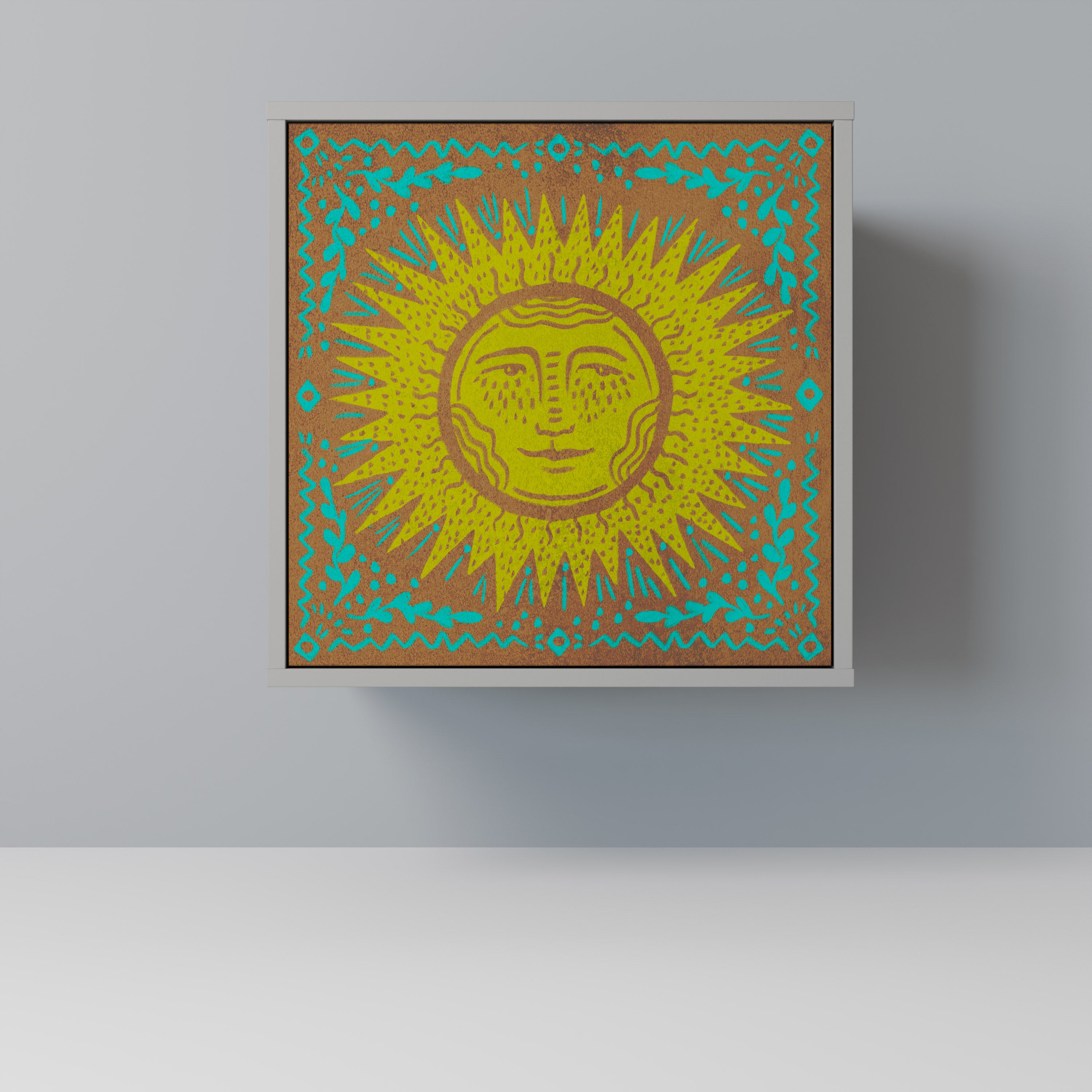 SUNSHINE EULOGY 1-Door Sideboard in Grey Finish