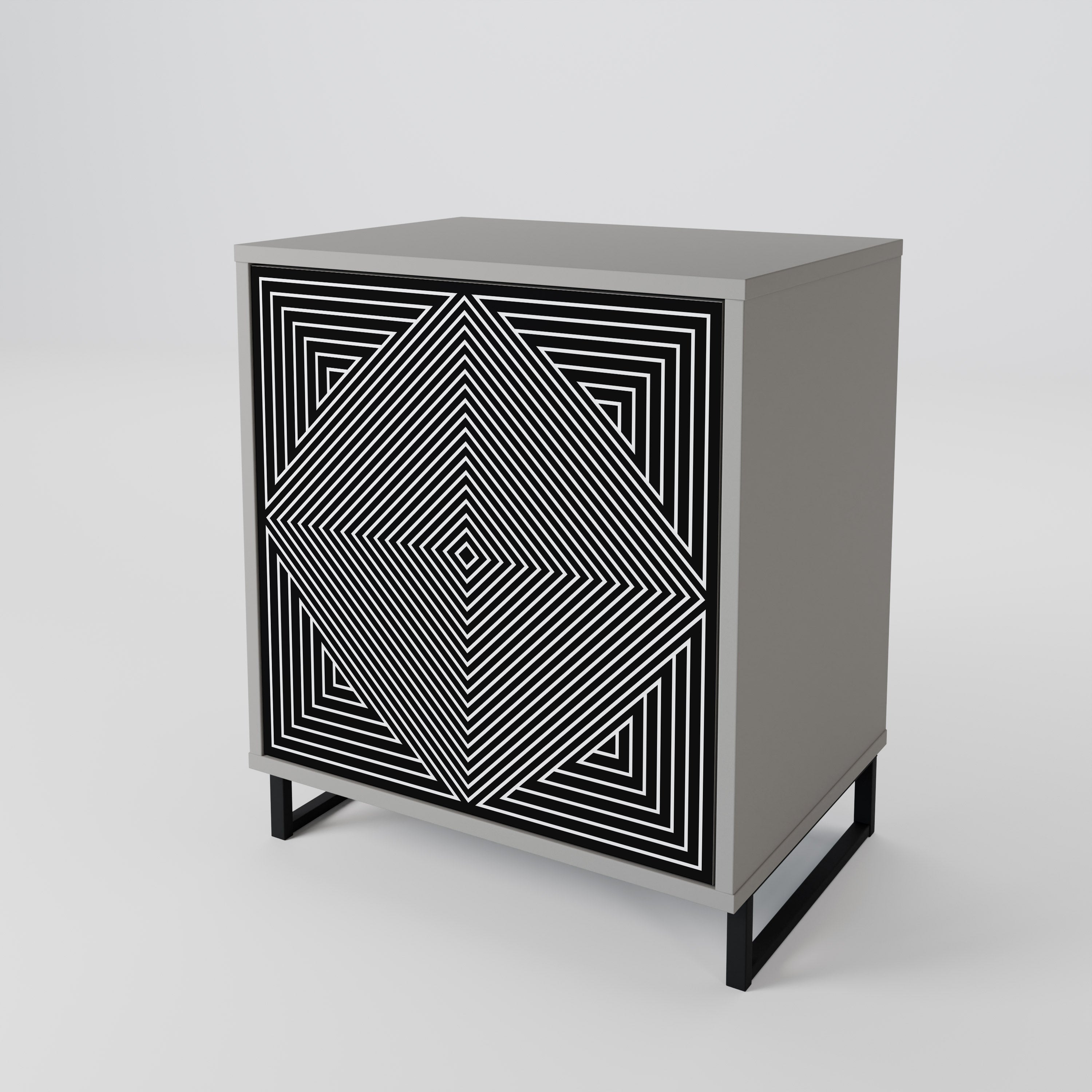 POLYGON ILLUSION 1-Door Sideboard