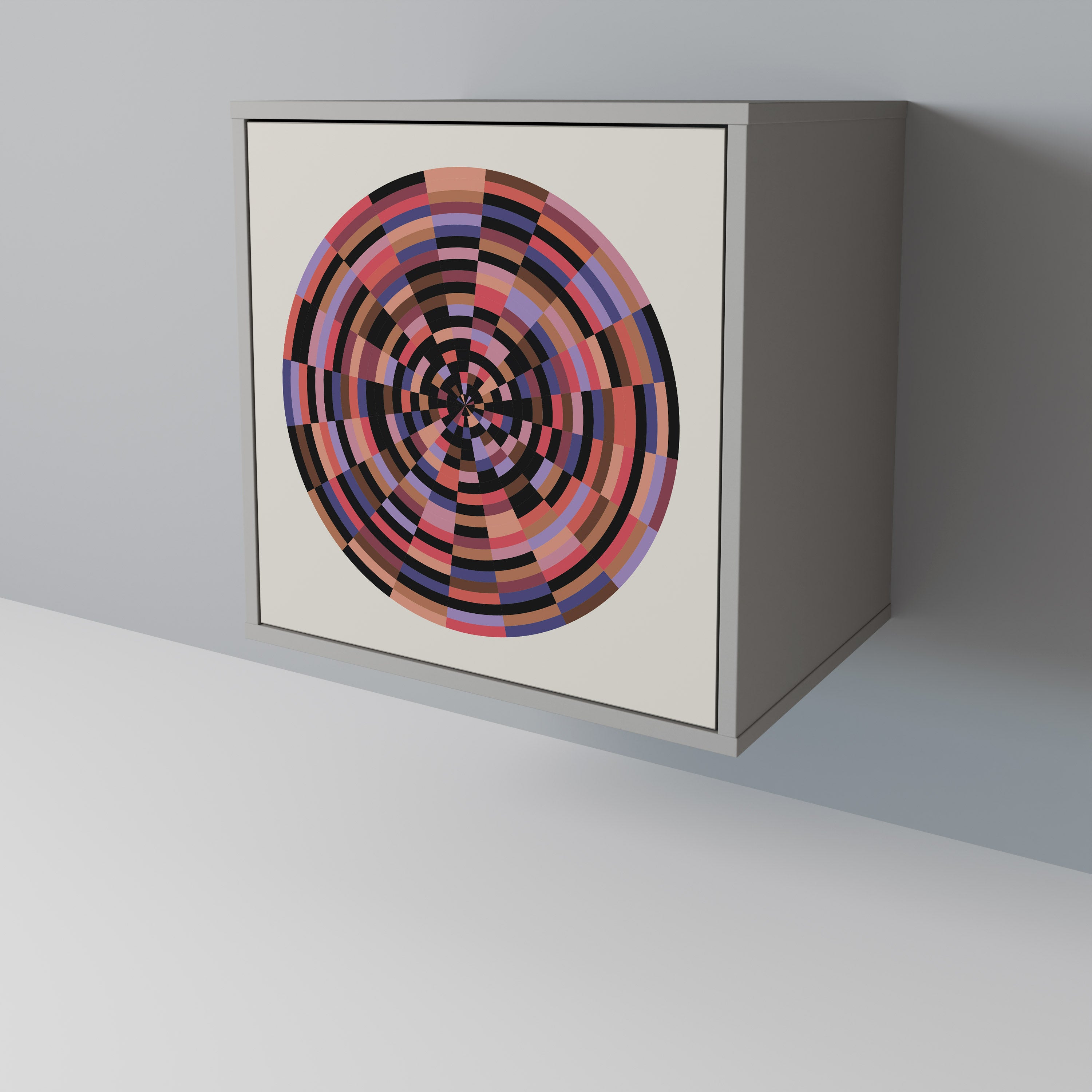 BROWN CIRCLES 1-Door Sideboard