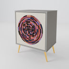 BROWN CIRCLES Sideboard mit 1 Tür in Grau