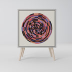 BROWN CIRCLES Sideboard mit 1 Tür in Grau