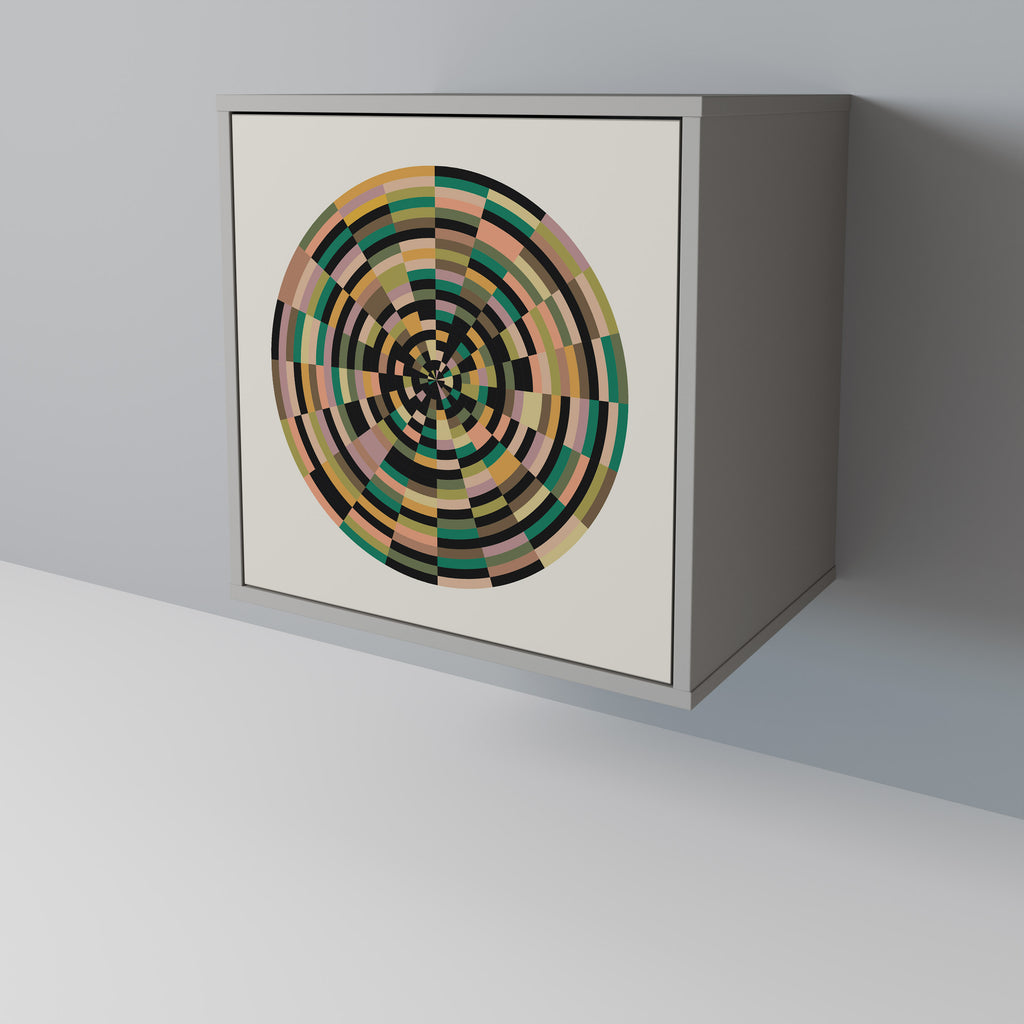 GREEN CIRCLES Sideboard mit 1 Tür in Grau