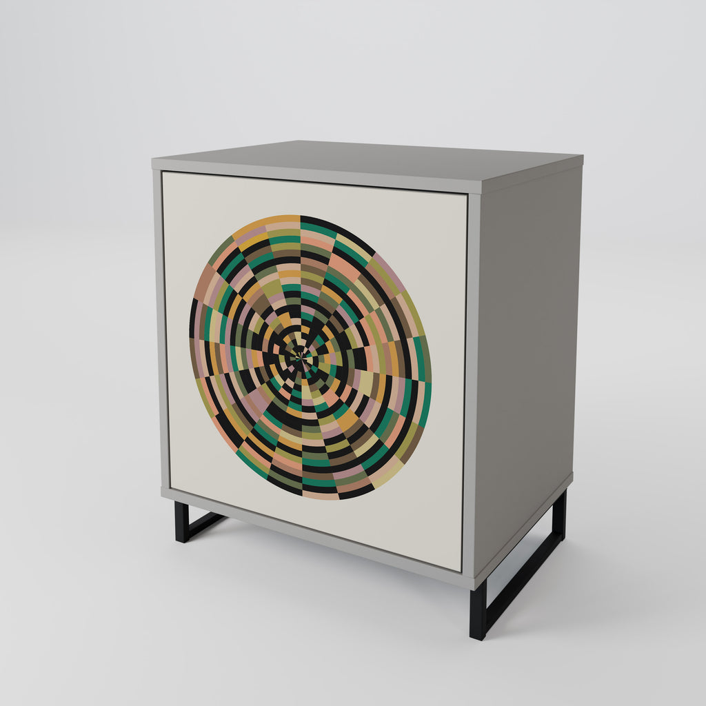 GREEN CIRCLES Sideboard mit 1 Tür in Grau