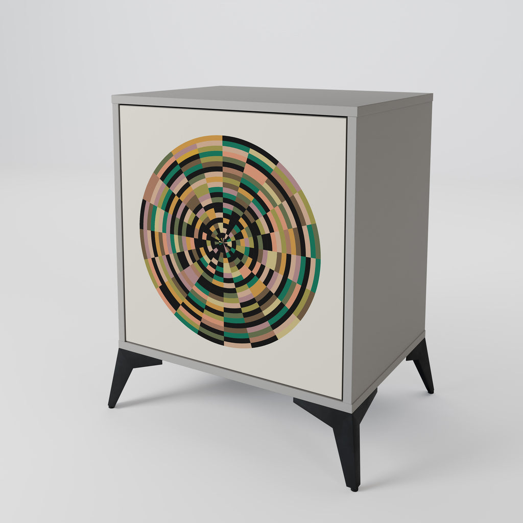 GREEN CIRCLES Sideboard mit 1 Tür in Grau