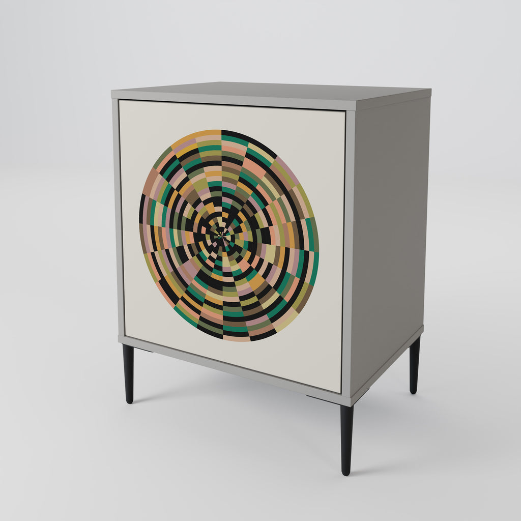 GREEN CIRCLES Sideboard mit 1 Tür in Grau