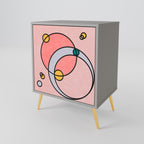 GOSSAMER ECHOES 1-Door Sideboard in Grey Finish