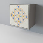 PATTERNED PRISM 1-Door Sideboard in Grey Finish