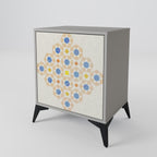 PATTERNED PRISM 1-Door Sideboard in Grey Finish