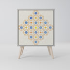 PATTERNED PRISM 1-Door Sideboard in Grey Finish