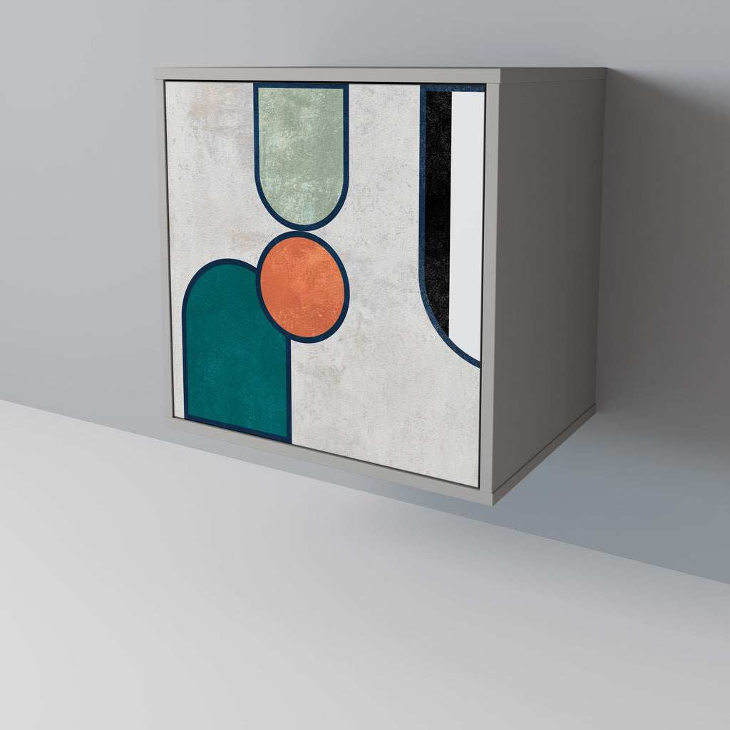 COOL STORY 1-Door Sideboard in Grey Finish