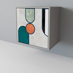 COOL STORY 1-Door Sideboard in Grey Finish