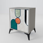 COOL STORY 1-Door Sideboard in Grey Finish