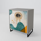 ABSTRACT FACES Sideboard mit 1 Tür in Grau