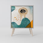 ABSTRACT FACES Sideboard mit 1 Tür in Grau