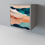 ABSTRACT LANDSCAPE Sideboard mit 1 Tür in Grau