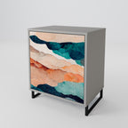 ABSTRACT LANDSCAPE Sideboard mit 1 Tür in Grau